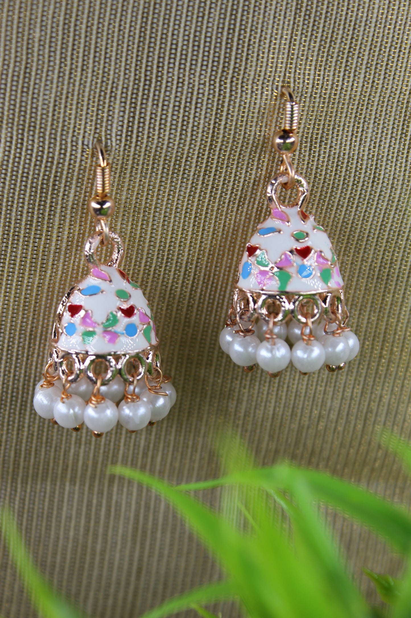 white Jhumka