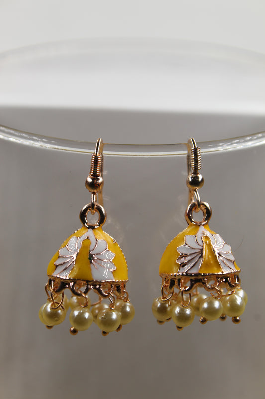 Yellow Dazzling Jhumka