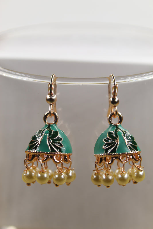 Sea Green Dazzling Jhumka