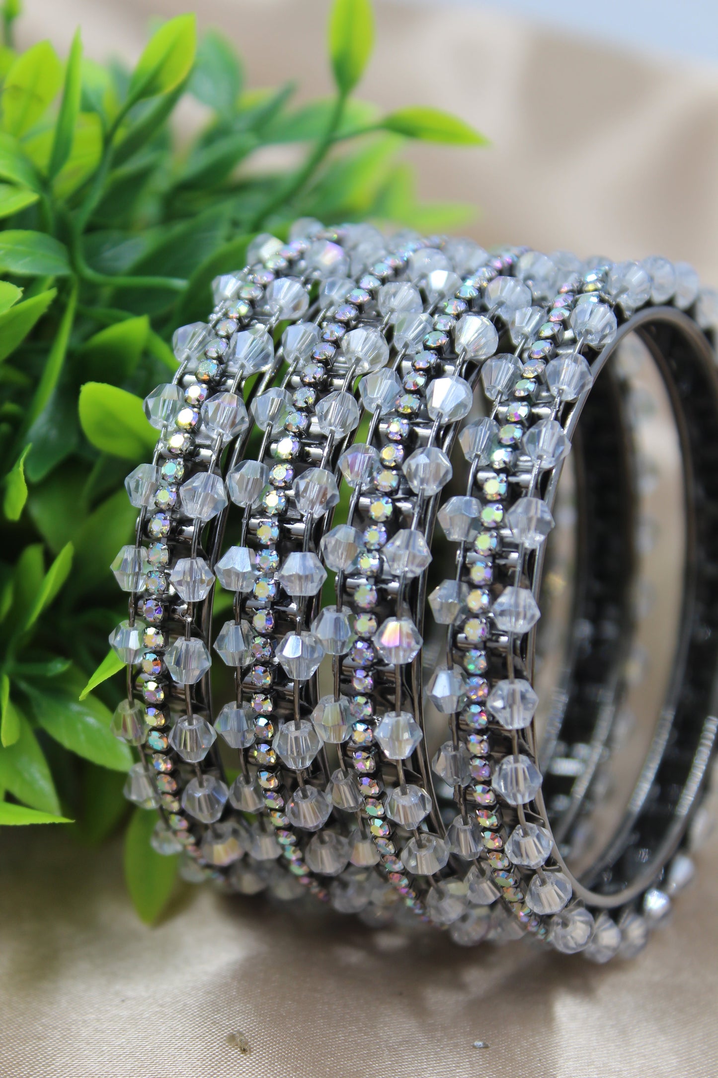 Metal Beaded Bangles