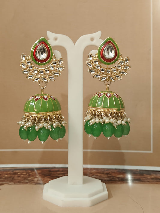 Parrot Green Chandbalis