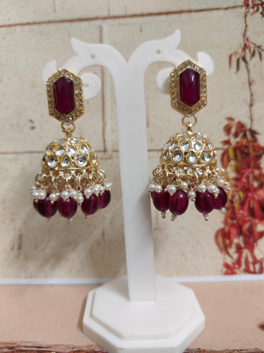 Purple Jhumka