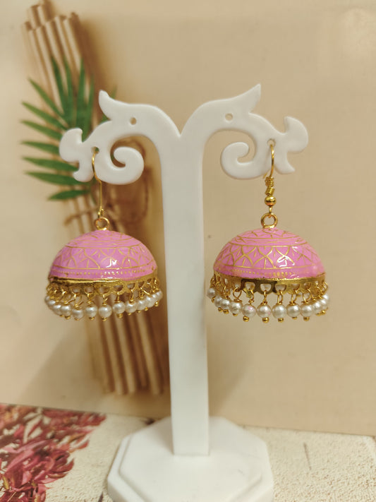 Meenakari Jhumkas